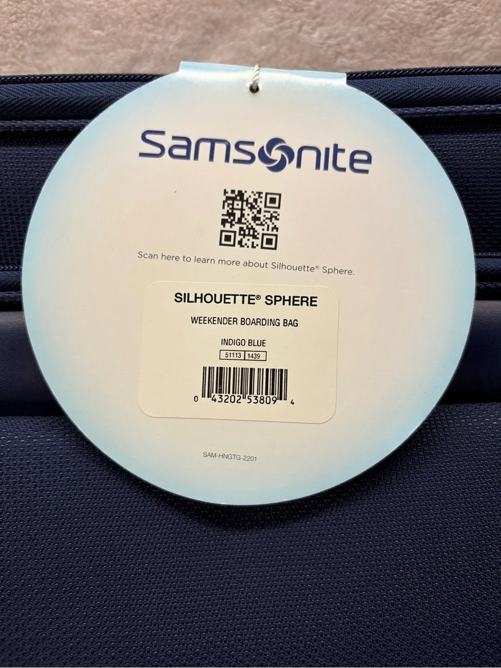 Samsonite Navy carry on bag